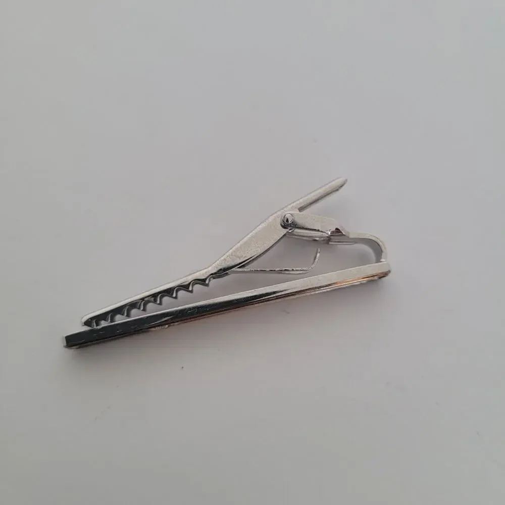 Burberry Sterling Silver 925 Gold Filled K14 GF Tie Bar Clip Retro Vintage Logo‎